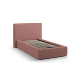 Asti Bett mit Kopfteil und Stauraum, aus Strukturierter Stoff (Mol63) in Dunkelrosa, 90x200 cm von Cosmopolitan Design – Bild 4