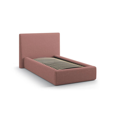 Asti Bett mit Kopfteil und Stauraum, aus Strukturierter Stoff (Mol63) in Dunkelrosa, 90x200 cm von Cosmopolitan Design – Bild 4