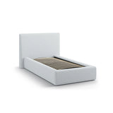 Asti Bett mit Kopfteil und Stauraum, aus Strukturierter Stoff (Mol70) in Hellgrau, 90x200 cm von Cosmopolitan Design – Bild 4