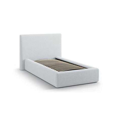 Asti Bett mit Kopfteil und Stauraum, aus Strukturierter Stoff (Mol70) in Hellgrau, 90x200 cm von Cosmopolitan Design – Bild 4