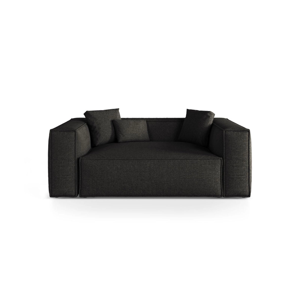 Aveiro 2-Sitzer Sofa aus Chenille in Anthrazit (Eden 21 Black), 180x118x86 cm von Cosmopolitan Design – Bild 1