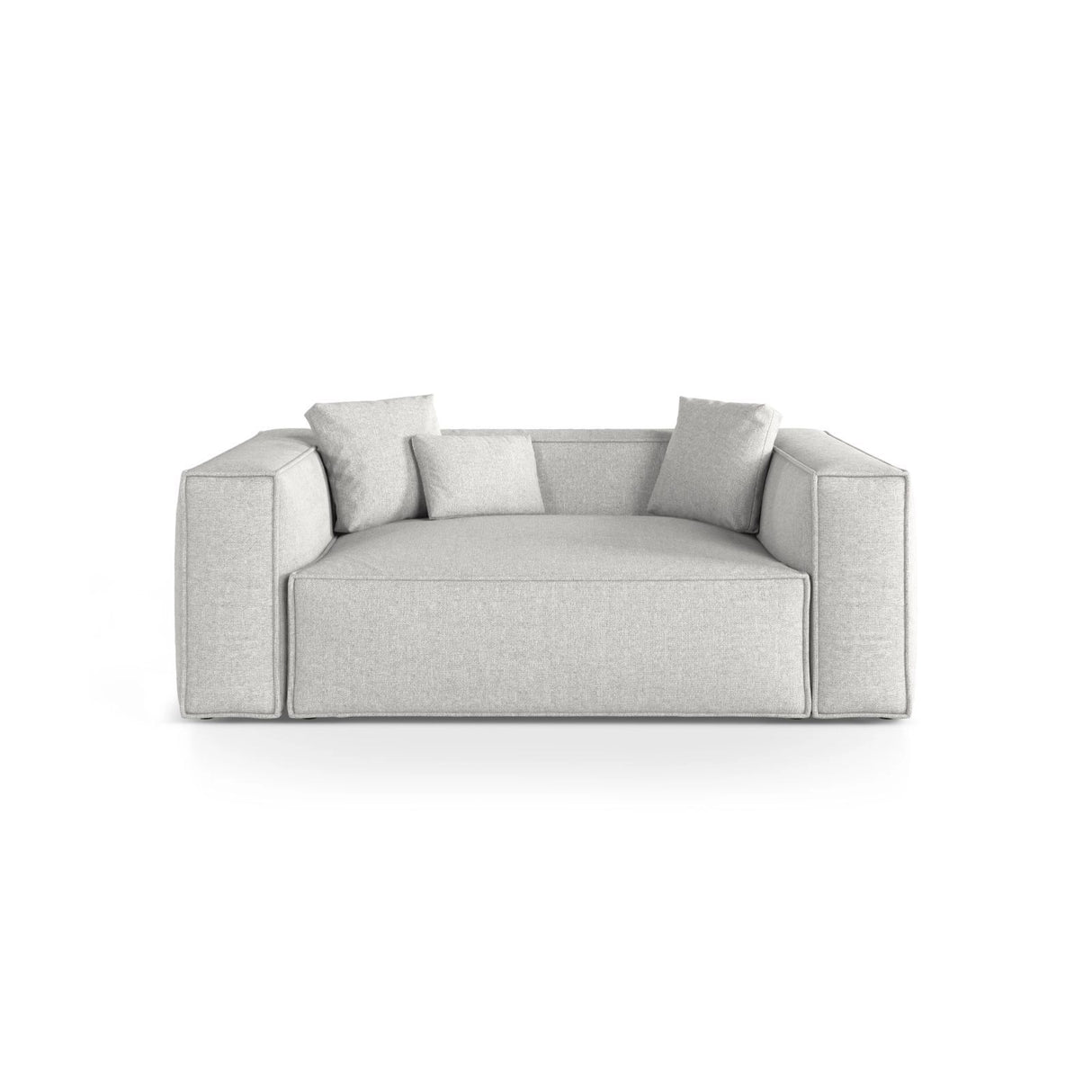 Aveiro 2-Sitzer Sofa aus Chenille in Silber (Eden 17 Silver), 180x118x86 cm von Cosmopolitan Design – Bild 1