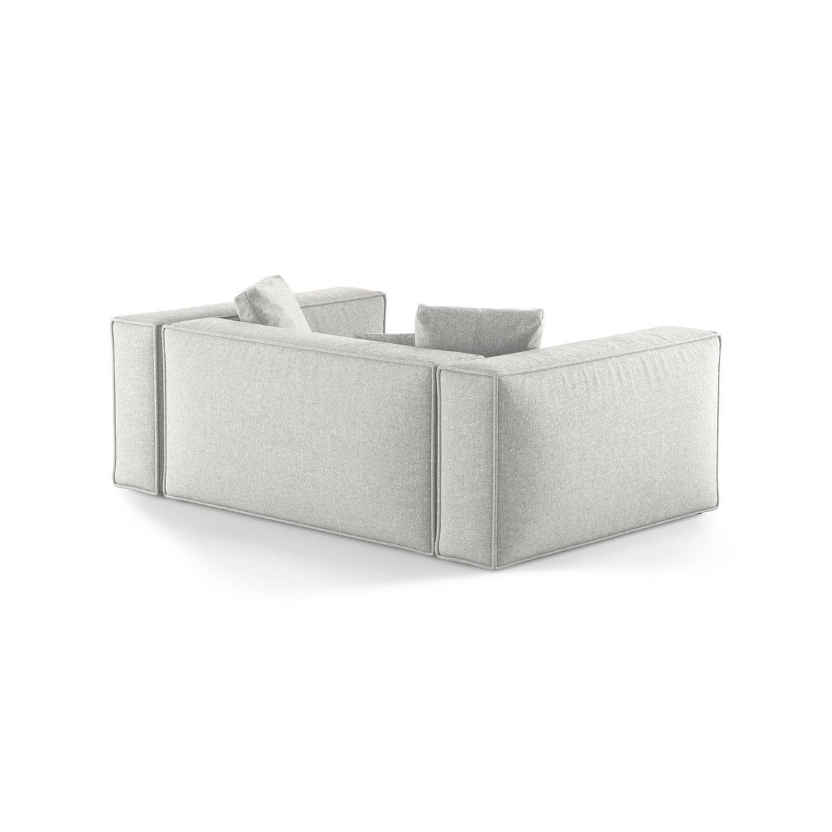 Aveiro 2-Sitzer Sofa aus Chenille in Silber (Eden 17 Silver), 180x118x86 cm von Cosmopolitan Design – Bild 3