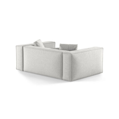 Aveiro 2-Sitzer Sofa aus Chenille in Silber (Eden 17 Silver), 180x118x86 cm von Cosmopolitan Design – Bild 3