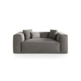 Aveiro 2-Sitzer Sofa aus Samt in Grau (Casino Stone), 180x118x86 cm von Cosmopolitan Design – Bild 1