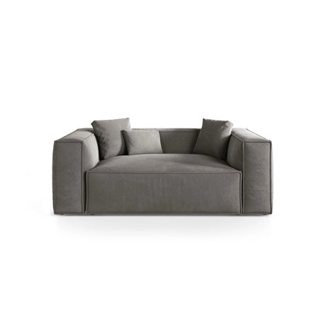 Aveiro 2-Sitzer Sofa aus Samt in Grau (Casino Stone), 180x118x86 cm von Cosmopolitan Design – Bild 1