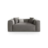 Aveiro 2-Sitzer Sofa aus Samt in Grau (Casino Stone), 180x118x86 cm von Cosmopolitan Design – Bild 1
