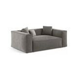 Aveiro 2-Sitzer Sofa aus Samt in Grau (Casino Stone), 180x118x86 cm von Cosmopolitan Design – Bild 2