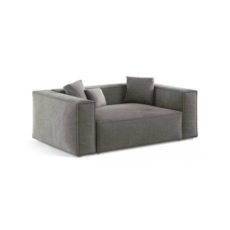 Aveiro 2-Sitzer Sofa aus Samt in Grau (Casino Stone), 180x118x86 cm von Cosmopolitan Design – Bild 2