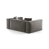 Aveiro 2-Sitzer Sofa aus Samt in Grau (Casino Stone), 180x118x86 cm von Cosmopolitan Design – Bild 3