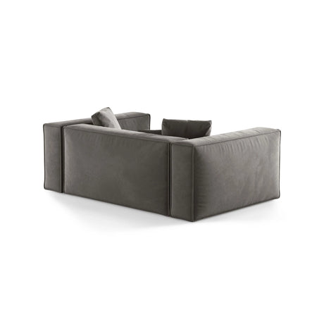 Aveiro 2-Sitzer Sofa aus Samt in Grau (Casino Stone), 180x118x86 cm von Cosmopolitan Design – Bild 3