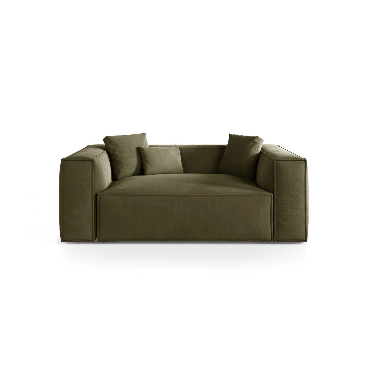 Aveiro 2-Sitzer Sofa aus Samt in Hellgrün (Casino Forest), 180x118x86 cm von Cosmopolitan Design – Bild 1