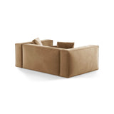 Aveiro 2-Sitzer Sofa aus Samt in Sand (Casino Lion), 180x118x86 cm von Cosmopolitan Design – Bild 3