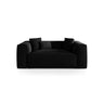 Aveiro 2-Sitzer Sofa aus Samt in Schwarz (Casino Black), 180x118x86 cm von Cosmopolitan Design – Bild 1