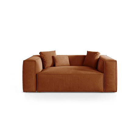 Aveiro 2-Sitzer Sofa aus Samt in Terrakotta (Casino Terracota), 180x118x86 cm von Cosmopolitan Design – Bild 1