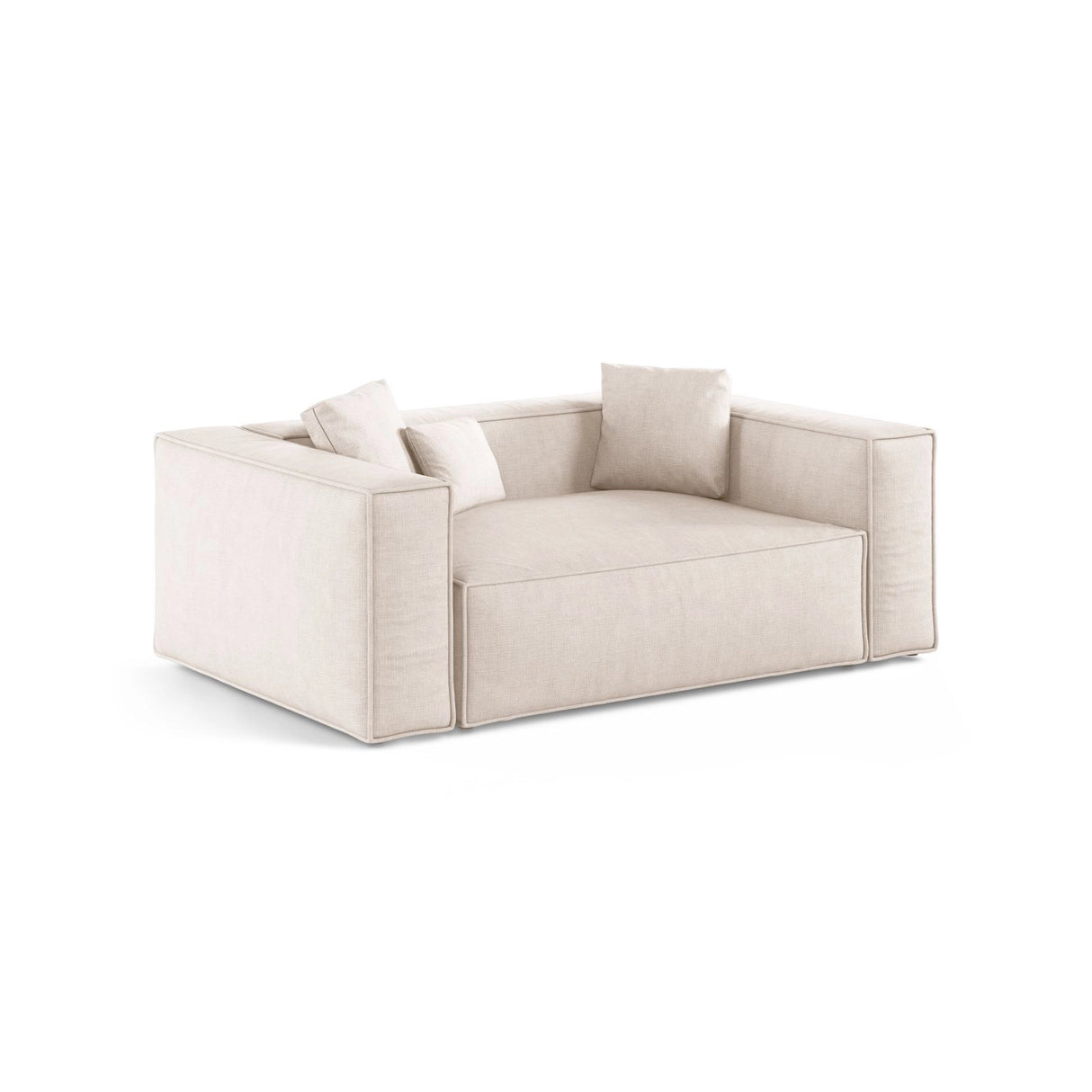 Aveiro 2-Sitzer Sofa aus Strukturierter Stoff in Beige (Liberty 2), 180x118x86 cm von Cosmopolitan Design – Bild 2