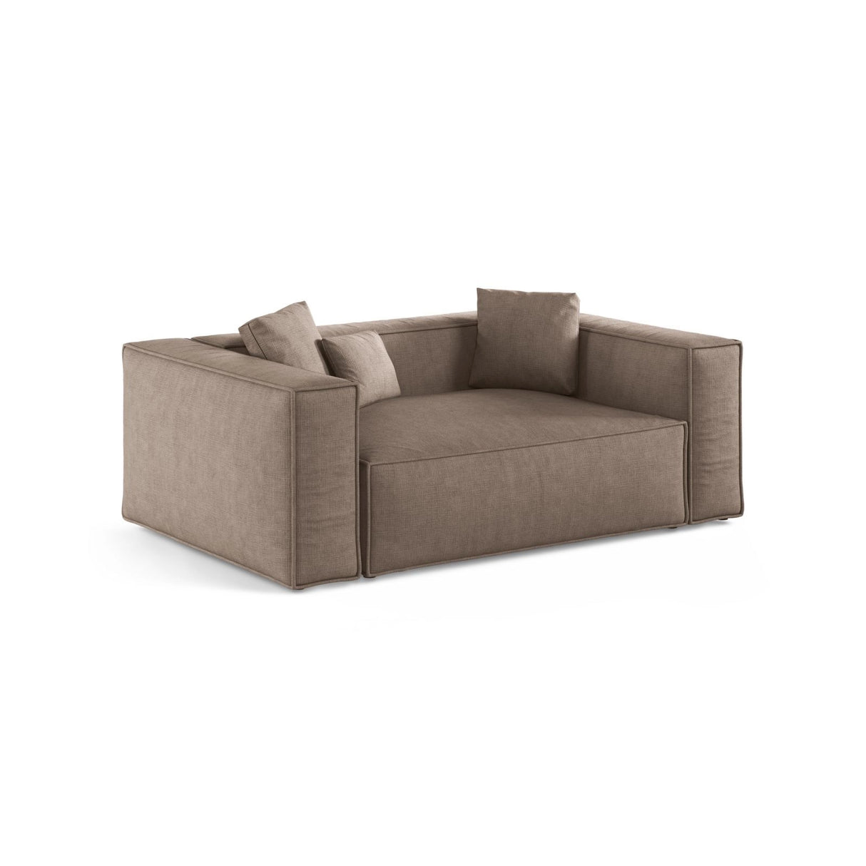 Aveiro 2-Sitzer Sofa aus Strukturierter Stoff in Cappuccino (Liberty 5), 180x118x86 cm von Cosmopolitan Design – Bild 2
