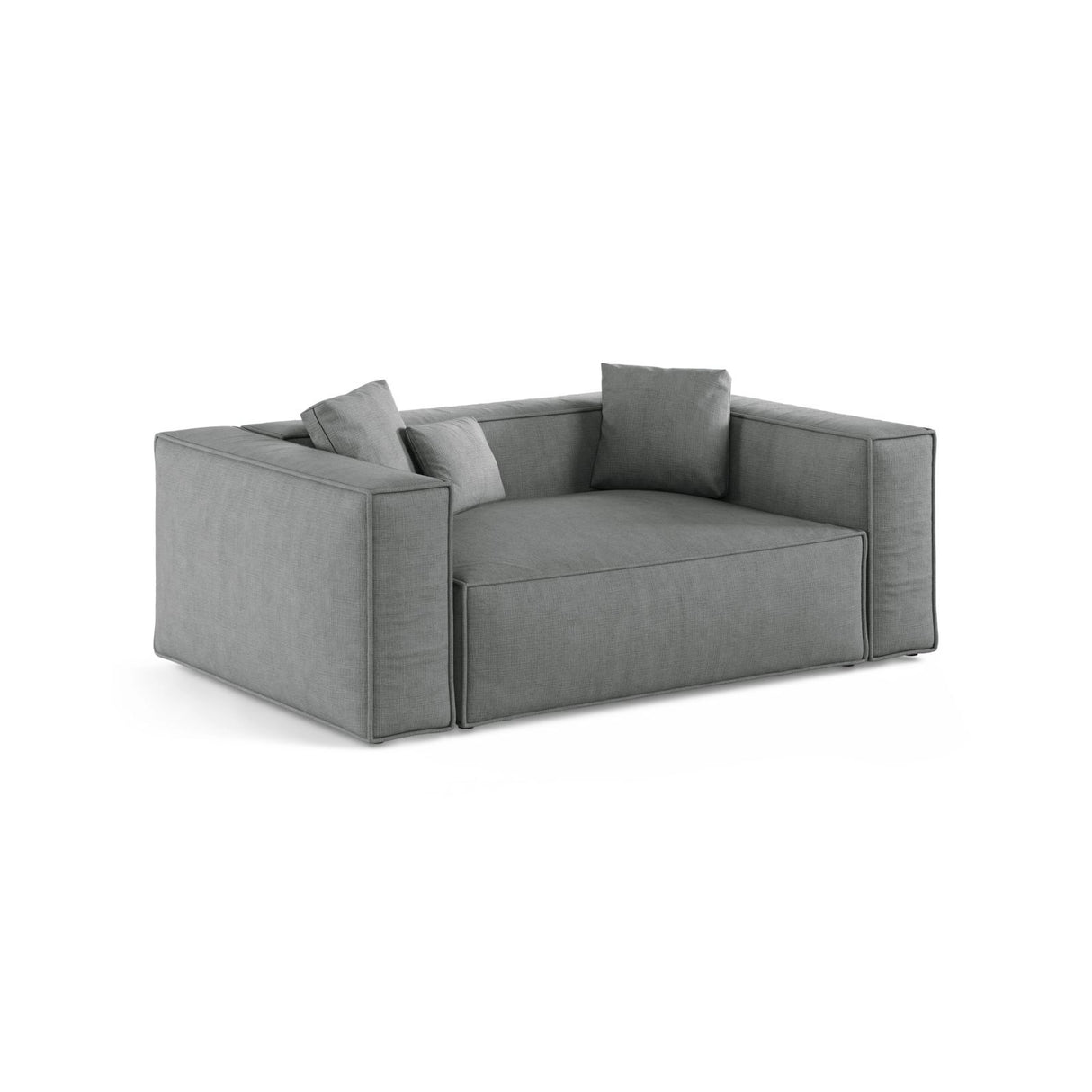 Aveiro 2-Sitzer Sofa aus Strukturierter Stoff in Grau (Liberty 20), 180x118x86 cm von Cosmopolitan Design – Bild 2