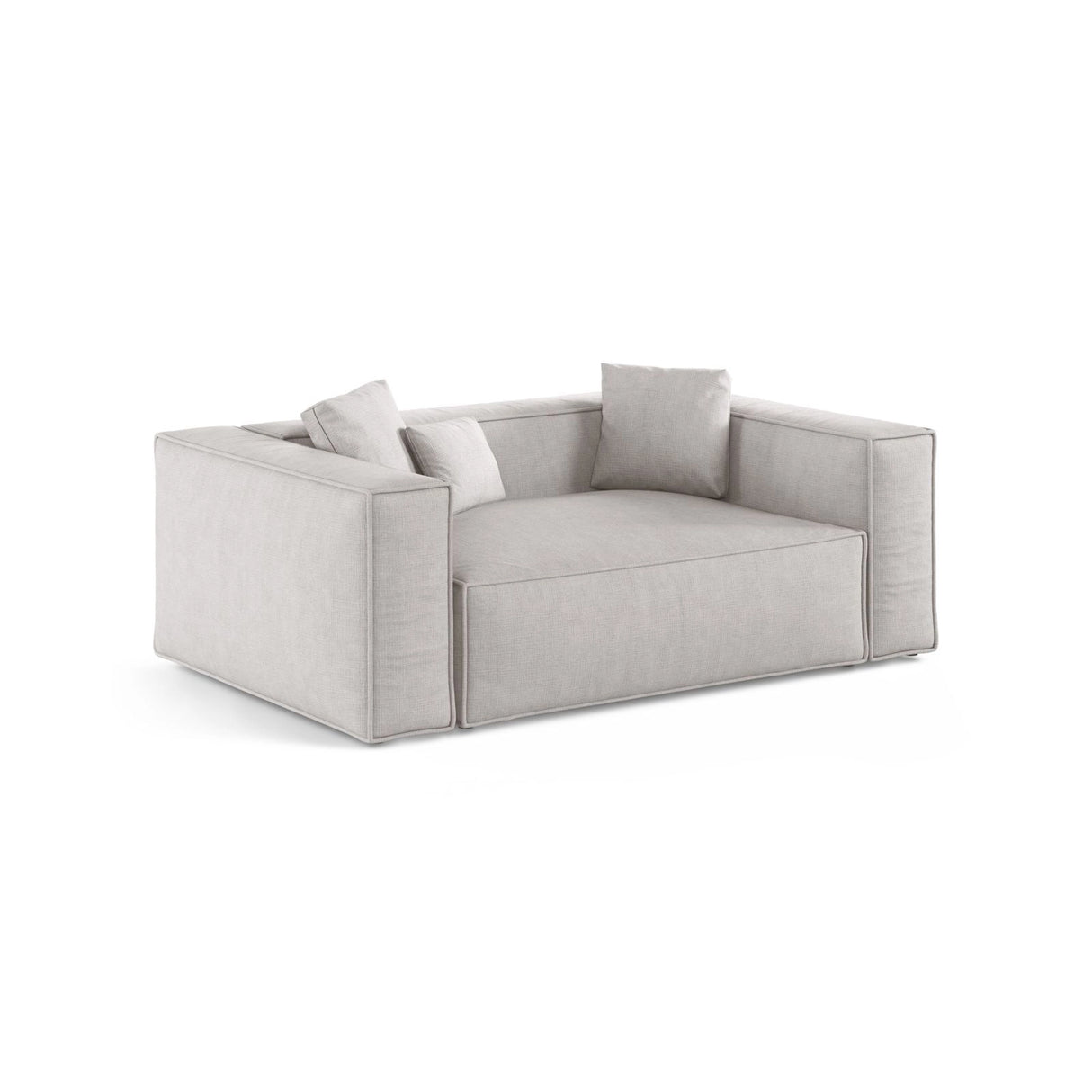 Aveiro 2-Sitzer Sofa aus Strukturierter Stoff in Hellgrau (Liberty 18), 180x118x86 cm von Cosmopolitan Design – Bild 2