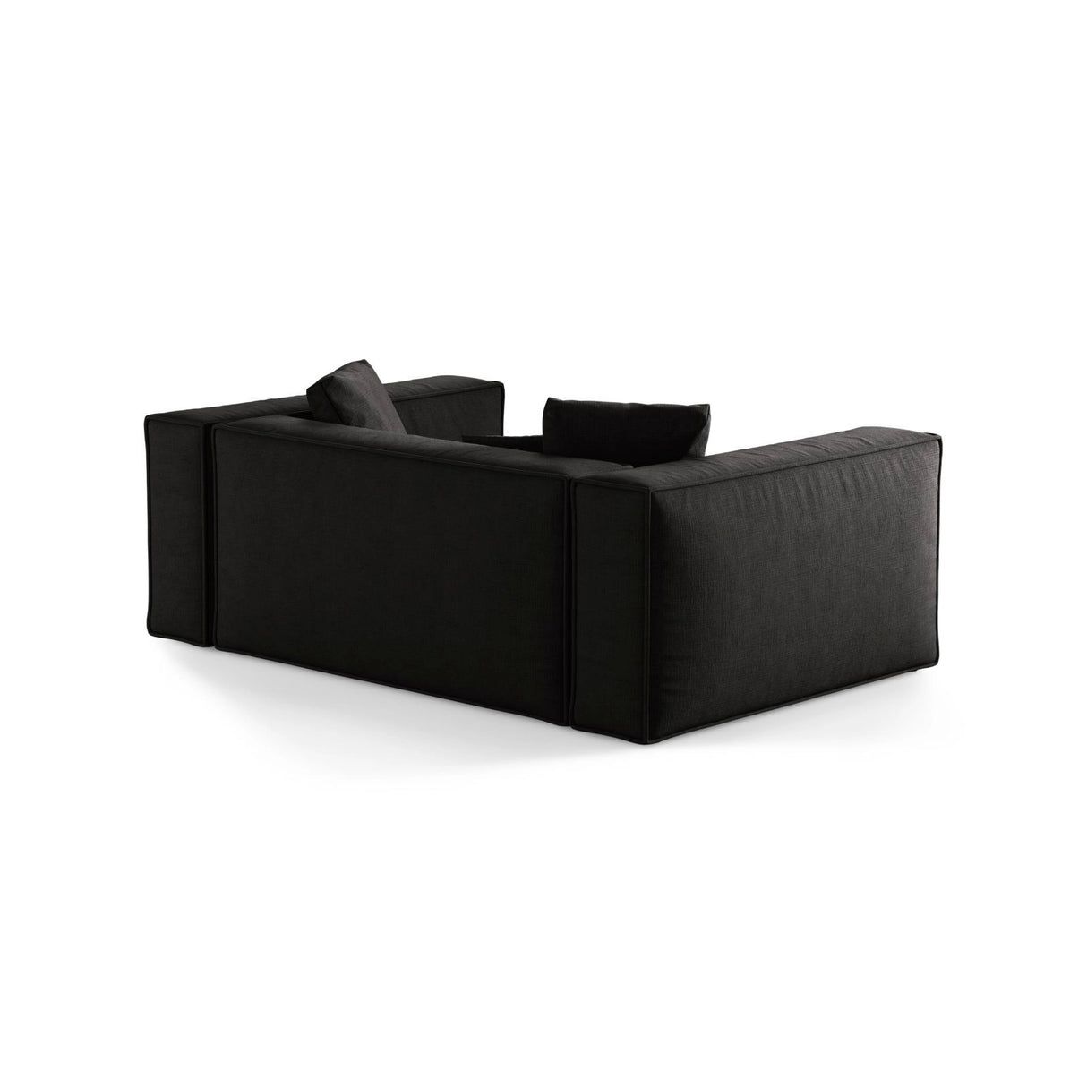 Aveiro 2-Sitzer Sofa aus Strukturierter Stoff in Schwarz (Liberty 22), 180x118x86 cm von Cosmopolitan Design – Bild 3