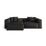 Aveiro 3-Sitzer Ecksofa, Linke Seite, aus Chenille in Anthrazit (Eden 21 Black), 254x167x86 cm von Cosmopolitan Design – Bild 1