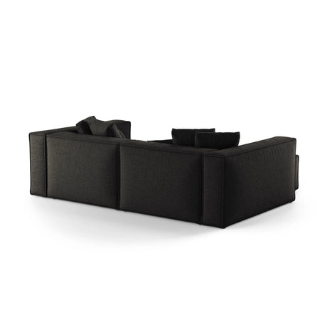 Aveiro 3-Sitzer Ecksofa, Linke Seite, aus Chenille in Anthrazit (Eden 21 Black), 254x167x86 cm von Cosmopolitan Design – Bild 3
