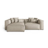 Aveiro 3-Sitzer Ecksofa, Linke Seite, aus Chenille in Dunkelbeige (Eden 4 Beige), 254x167x86 cm von Cosmopolitan Design – Bild 1