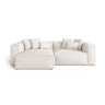 Aveiro 3-Sitzer Ecksofa, Linke Seite, aus Chenille in Hellbeige (Eden 2 Pearl), 254x167x86 cm von Cosmopolitan Design – Bild 1