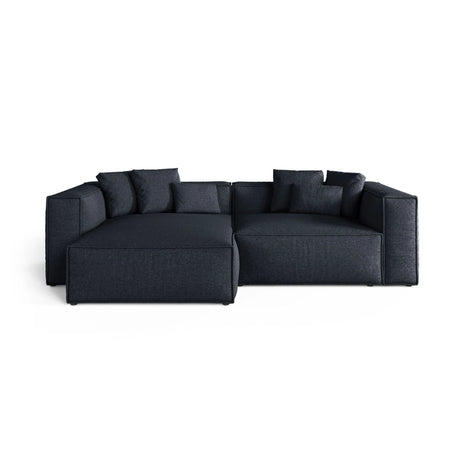Aveiro 3-Sitzer Ecksofa, Linke Seite, aus Chenille in Marineblau (Eden 16 Deep Blue), 254x167x86 cm von Cosmopolitan Design – Bild 1
