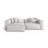 Aveiro 3-Sitzer Ecksofa, Linke Seite, aus Chenille in Silber (Eden 17 Silver), 254x167x86 cm von Cosmopolitan Design – Bild 1