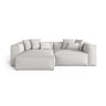 Aveiro 3-Sitzer Ecksofa, Linke Seite, aus Chenille in Silber (Eden 17 Silver), 254x167x86 cm von Cosmopolitan Design – Bild 1