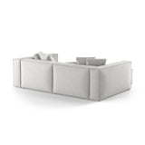 Aveiro 3-Sitzer Ecksofa, Linke Seite, aus Chenille in Silber (Eden 17 Silver), 254x167x86 cm von Cosmopolitan Design – Bild 3