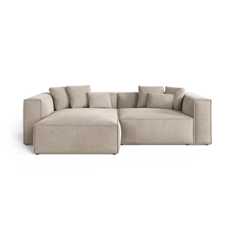 Aveiro 3-Sitzer Ecksofa, Linke Seite, aus Samt, Chenille oder Strukturstoff, 254x167x86 cm von Cosmopolitan Design – Bild 1