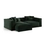 Aveiro 3-Sitzer Ecksofa, Linke Seite, aus Samt in Flaschengrün (Casino Deep Green), 254x167x86 cm von Cosmopolitan Design – Bild 2