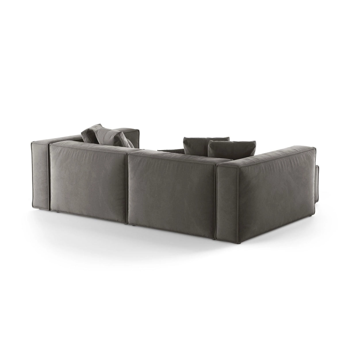 Aveiro 3-Sitzer Ecksofa, Linke Seite, aus Samt in Grau (Casino Stone), 254x167x86 cm von Cosmopolitan Design – Bild 3