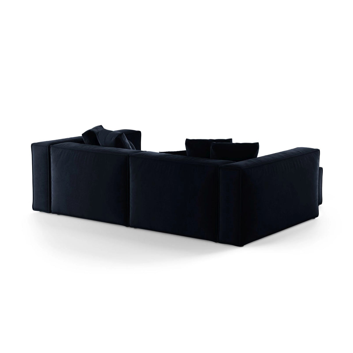 Aveiro 3-Sitzer Ecksofa, Linke Seite, aus Samt in Königsblau (Casino Deep Blue), 254x167x86 cm von Cosmopolitan Design – Bild 3