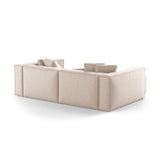 Aveiro 3-Sitzer Ecksofa, Linke Seite, aus Strukturierter Stoff in Beige (Liberty 2), 254x167x86 cm von Cosmopolitan Design – Bild 3