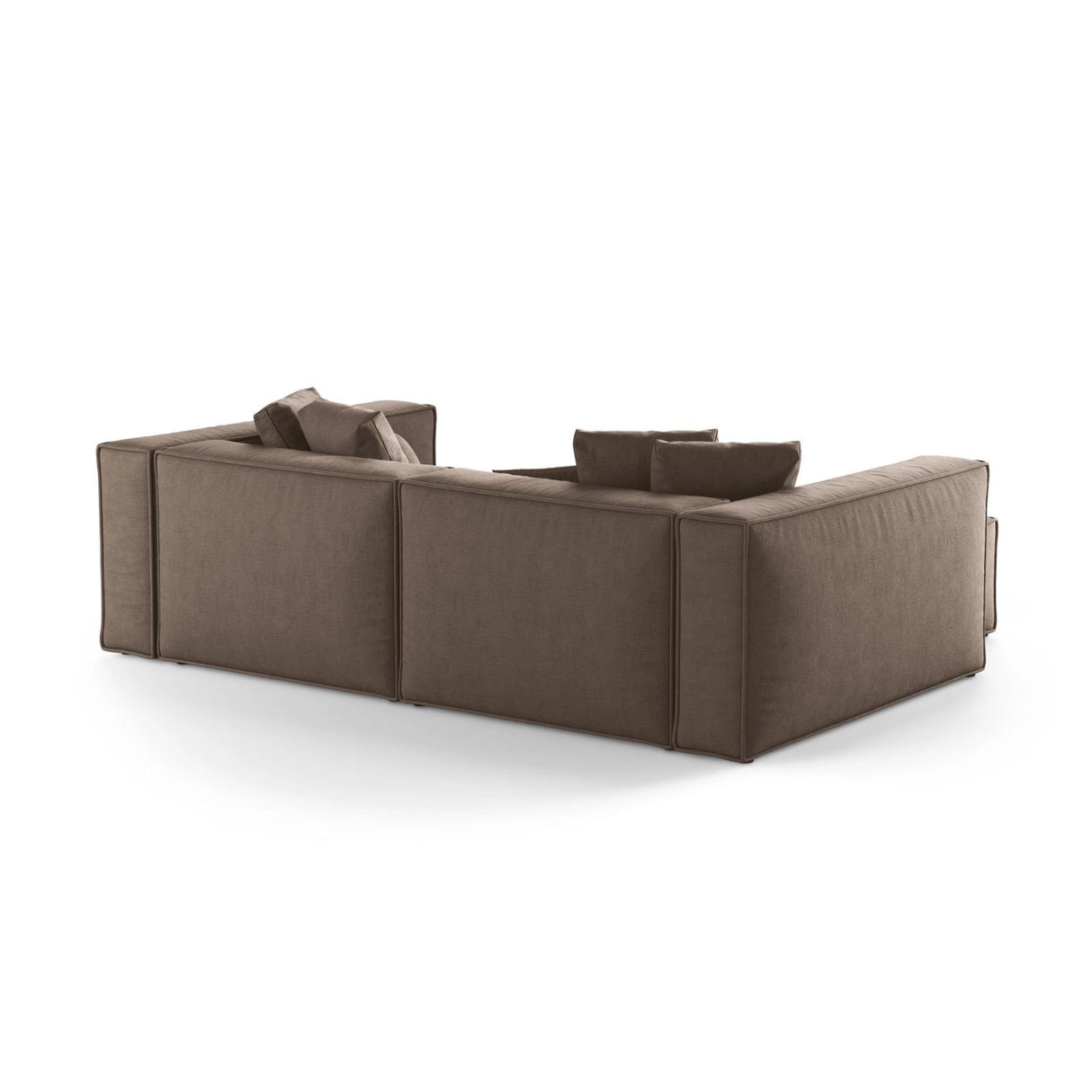Aveiro 3-Sitzer Ecksofa, Linke Seite, aus Strukturierter Stoff in Cappuccino (Liberty 5), 254x167x86 cm von Cosmopolitan Design – Bild 3
