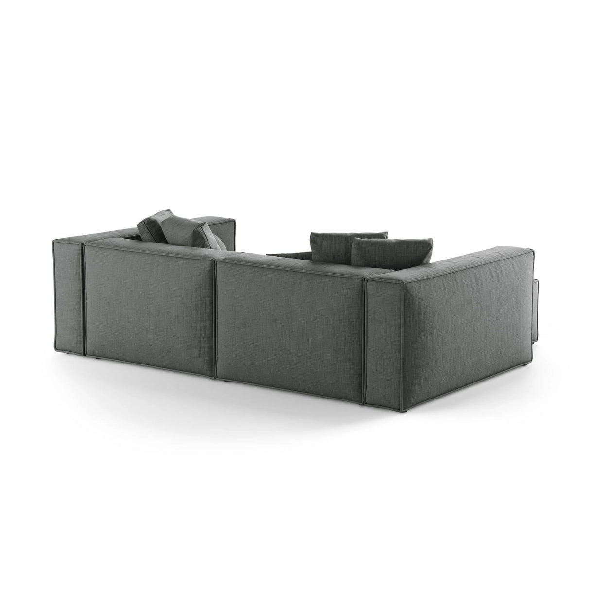 Aveiro 3-Sitzer Ecksofa, Linke Seite, aus Strukturierter Stoff in Grau (Liberty 20), 254x167x86 cm von Cosmopolitan Design – Bild 3