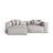 Aveiro 3-Sitzer Ecksofa, Linke Seite, aus Strukturierter Stoff in Hellgrau (Liberty 18), 254x167x86 cm von Cosmopolitan Design – Bild 1