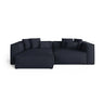 Aveiro 3-Sitzer Ecksofa, Linke Seite, aus Strukturierter Stoff in Marineblau (Liberty 15), 254x167x86 cm von Cosmopolitan Design – Bild 1