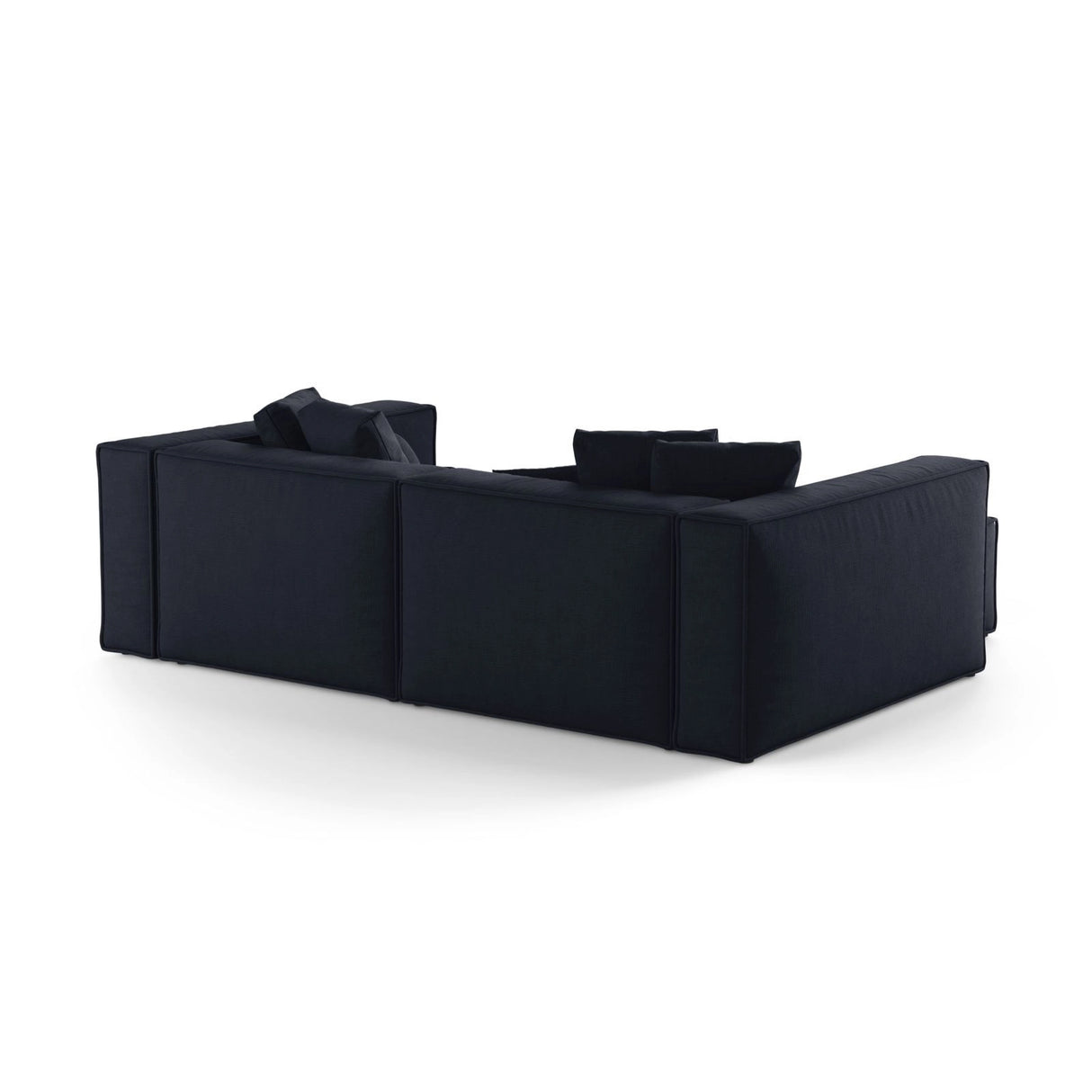 Aveiro 3-Sitzer Ecksofa, Linke Seite, aus Strukturierter Stoff in Marineblau (Liberty 15), 254x167x86 cm von Cosmopolitan Design – Bild 3