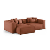 Aveiro 3-Sitzer Ecksofa, Linke Seite, aus Strukturierter Stoff in Ziegelstein (Liberty 9), 254x167x86 cm von Cosmopolitan Design – Bild 2