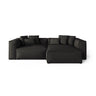 Aveiro 3-Sitzer Ecksofa, Rechte Seite, aus Chenille in Anthrazit (Eden 21 Black), 254x167x86 cm von Cosmopolitan Design – Bild 1