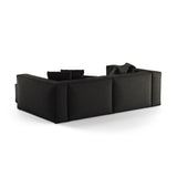 Aveiro 3-Sitzer Ecksofa, Rechte Seite, aus Chenille in Anthrazit (Eden 21 Black), 254x167x86 cm von Cosmopolitan Design – Bild 3