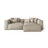 Aveiro 3-Sitzer Ecksofa, Rechte Seite, aus Chenille in Dunkelbeige (Eden 4 Beige), 254x167x86 cm von Cosmopolitan Design – Bild 1