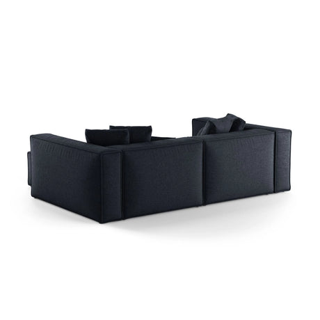 Aveiro 3-Sitzer Ecksofa, Rechte Seite, aus Chenille in Marineblau (Eden 16 Deep Blue), 254x167x86 cm von Cosmopolitan Design – Bild 3