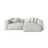 Aveiro 3-Sitzer Ecksofa, Rechte Seite, aus Chenille in Silber (Eden 17 Silver), 254x167x86 cm von Cosmopolitan Design – Bild 1