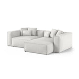Aveiro 3-Sitzer Ecksofa, Rechte Seite, aus Chenille in Silber (Eden 17 Silver), 254x167x86 cm von Cosmopolitan Design – Bild 2