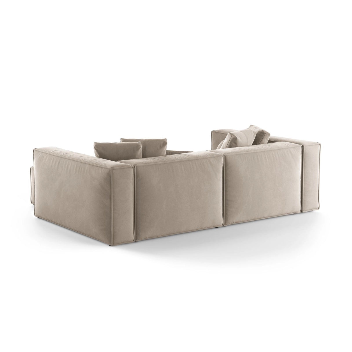 Aveiro 3-Sitzer Ecksofa, Rechte Seite, aus Samt, Chenille oder Strukturstoff, 254x167x86 cm von Cosmopolitan Design – Bild 3